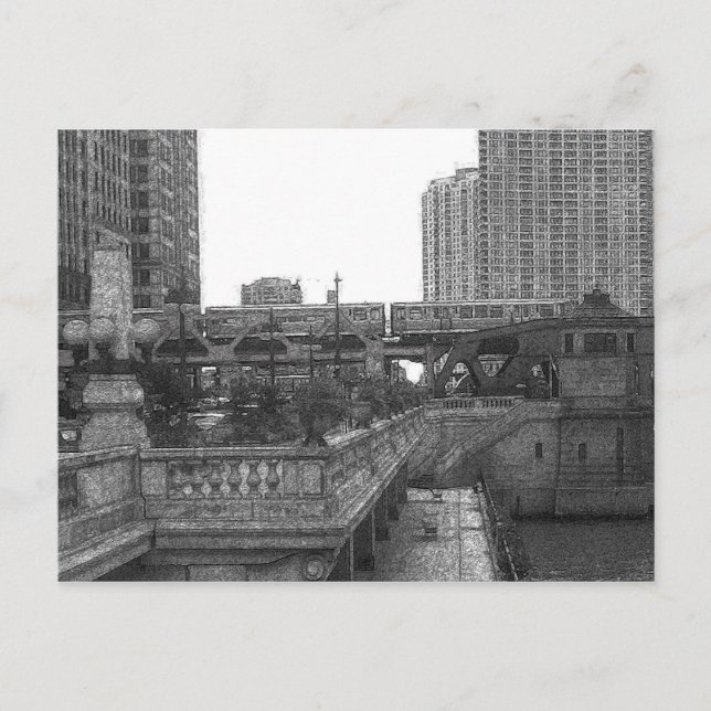Chicago...by the River Postcard (Front)