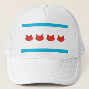 Chicago Cat Lovers Flag Trucker Hat
