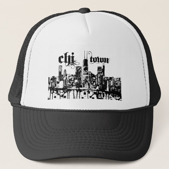Chicago "chi-town" put on for your city trucker hat (Front)