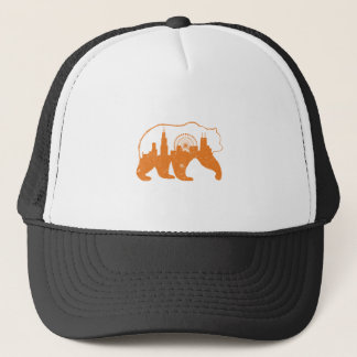 Chicago City Apparel Downtown Walking Bear Silhoue Trucker Hat