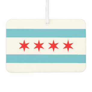Chicago city flag air freshener