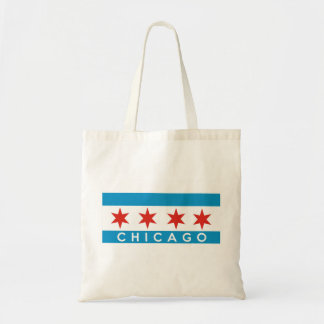 chicago city flag america text name tote bag