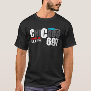 Chicago City Flag Downtown Skyline Chicago 2 T-Shirt