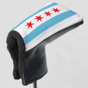Chicago city flag golf head cover