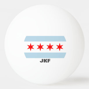 Chicago city flag ping pong ball for table tennis