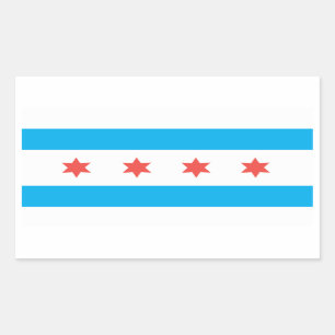 Chicago city flag sticker