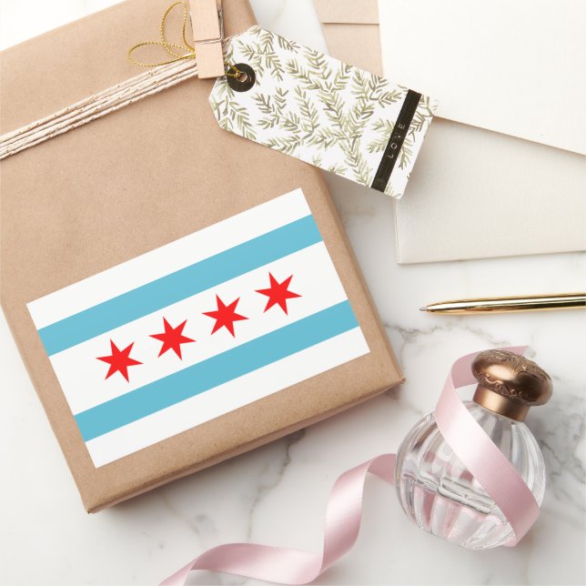 Chicago City flag Sticker (Gifting)