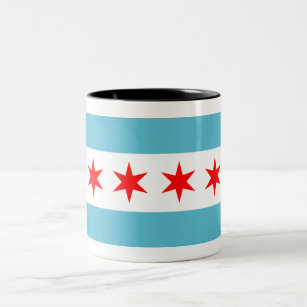 Chicago city flag Two-Tone coffee mug
