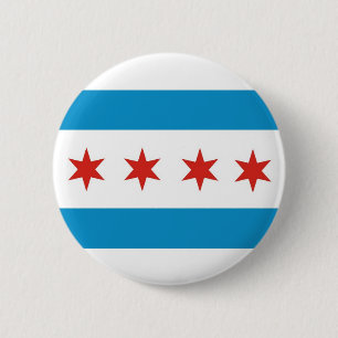 chicago city flag usa america 2 inch round button