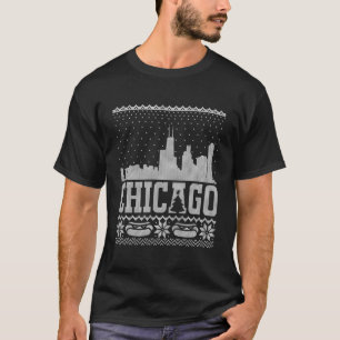 Chicago City Hotdog Lover Ugly Christmas Holiday P T-Shirt
