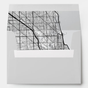 Chicago City Map Envelope