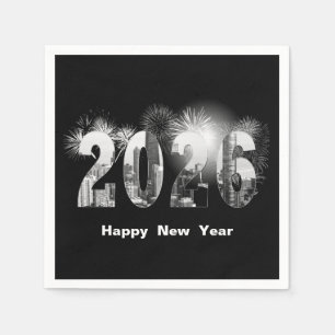 Chicago City New Year 2026 Napkin