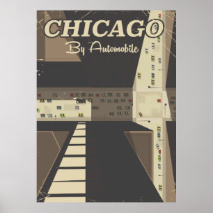 Chicago City travel poster