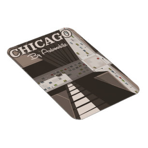 Chicago City travel poster Magnet