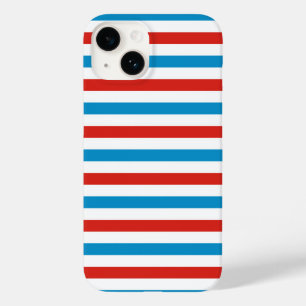 chicago city USA america flag stripes pattern blue Case-Mate iPhone 14 Case