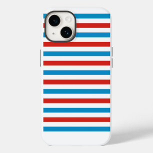 chicago city USA america flag stripes pattern blue iPhone 14 Case