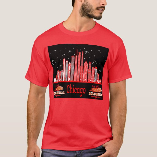 Chicago cityscape design T-shirt (Front)
