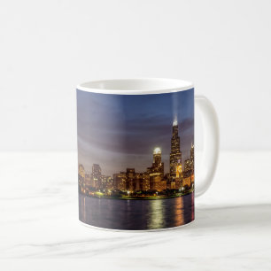 Chicago Cityscape Night Coffee Mug