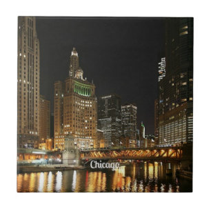 Chicago cityscape tile