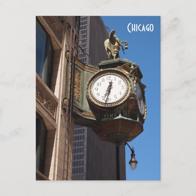Chicago Clock Postcard (Front)