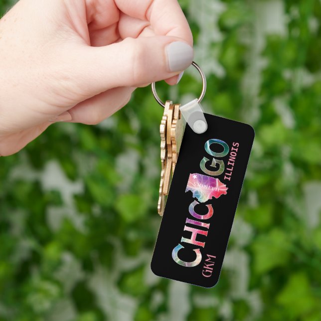 Chicago - Colourful   Keychain (Hand)