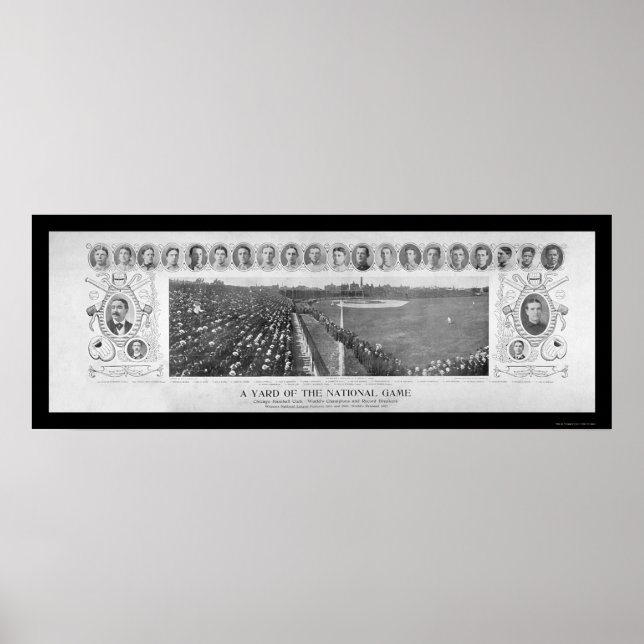 Chicago Cubs Baseball Champions Photo 1907 Poster (Front)