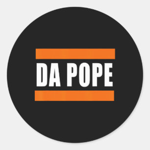 Chicago Da Pope Funny Humour  Classic Round Sticker