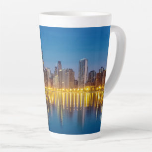Chicago Dawn Cityscape Latte Mug
