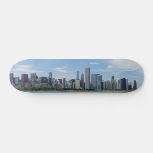 Chicago Day Cityscape Skateboard