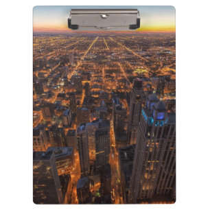 Chicago downtown at sunset clipboard
