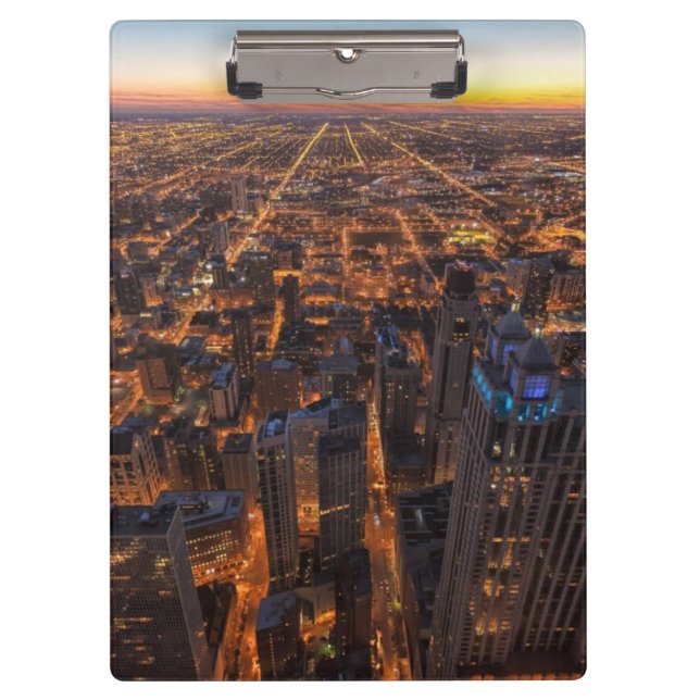 Chicago downtown at sunset clipboard (Front)