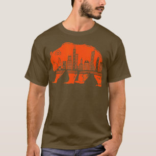 Chicago Downtown City Skyline Illinois Pride 1  T-Shirt