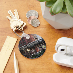 Chicago Elevated Loop Train Keychain