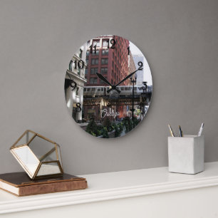 Chicago Elevated Loop Train Large Clock