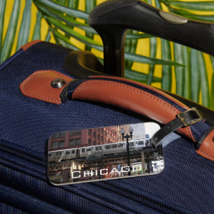Chicago Elevated Loop Train Luggage Tag