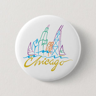 CHICAGO-EMB 2 INCH ROUND BUTTON
