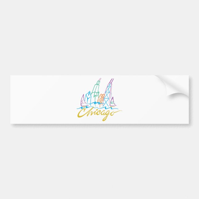 CHICAGO-EMB BUMPER STICKER (Front)