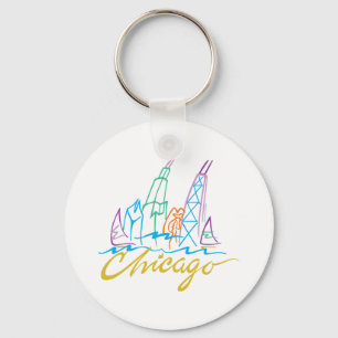 CHICAGO-EMB KEYCHAIN