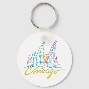 CHICAGO-EMB KEYCHAIN