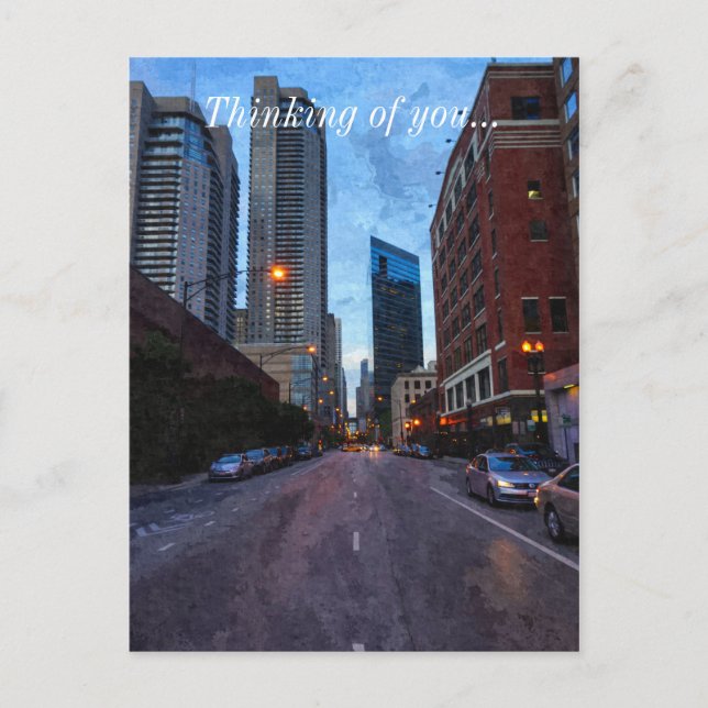 Chicago Evening Drive Postcard (Front)