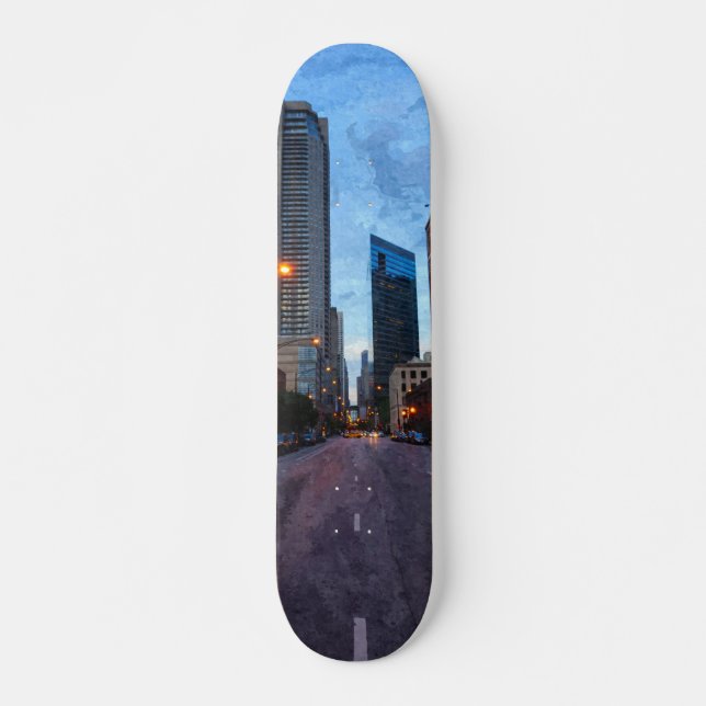 Chicago Evening Drive Skateboard (Front)