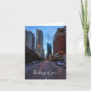 Chicago Evening Drive Thinking Of You Card