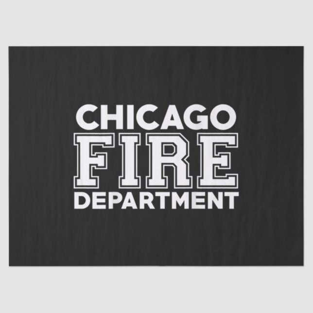 Chicago Fire Rescue Department Firefighter Tissue Paper (Front)