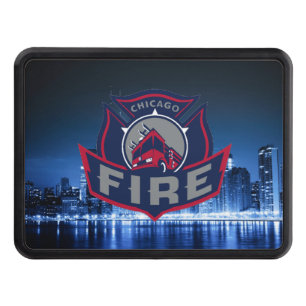 Chicago Fire With Skyline Trailer Hitch Cover