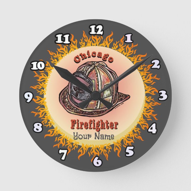 Chicago Firefighter  clock (Front)