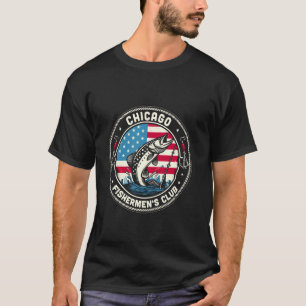 Chicago Fishermen's Club American Flag Fishing T-Shirt