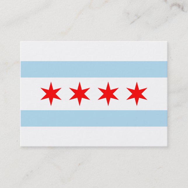 Chicago Flag Business Card (Front)