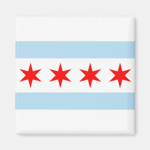 Chicago Flag Buttons Magnet