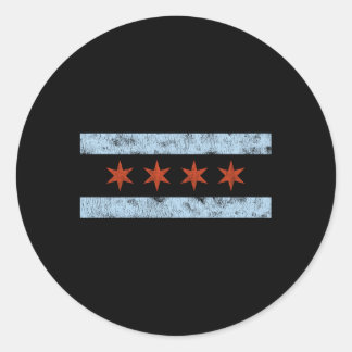Chicago Flag Classic Round Sticker