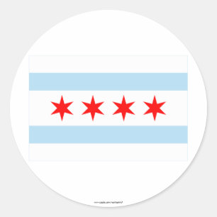 Chicago Flag Classic Round Sticker